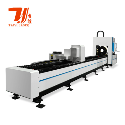 CNC αυτόματη μεταλλική στρογγυλή τετραγωνική ίνες λέιζερ σωλήνα κόψιμο μηχανή