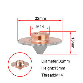 Τα M11 Dia.28mm Caliber τέμνον ακροφύσιο λέιζερ 0,8 - 6.0mm για WSX εξουσιοδοτούν το τέμνον κεφάλι λέιζερ ινών