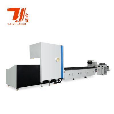 CNC αυτόματη μεταλλική στρογγυλή τετραγωνική ίνες λέιζερ σωλήνα κόψιμο μηχανή