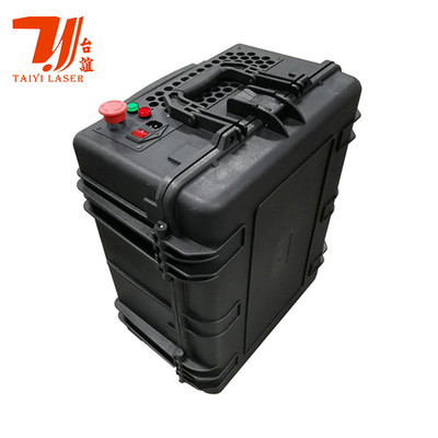 Θήκη τρόλεϊ Raycus Fiber Laser Cleaner , φορητό λέιζερ αφαίρεσης σκουριάς 100W