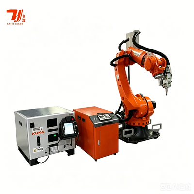 Σύστημα ρομπότ συγκόλλησης λέιζερ ινών IPG 4000W με βιομηχανικό ρομπότ KUKA για αεροδιαστημικές και αυτοκινητοβιομηχανίες