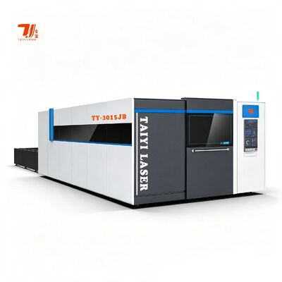 Μηχανή κοπής λέιζερ ινών μετάλλων TY-3015JB 6000W με πλήρες προστατευτικό κάλυμμα από χάλυβα, IPG Raycus